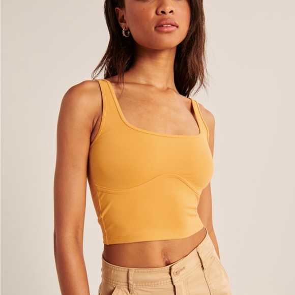 NWT A&F White Crop Tank - Picture 5 of 7